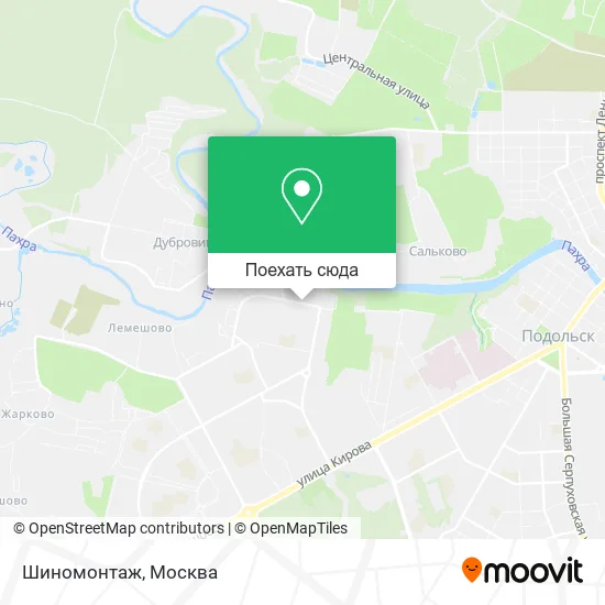 Карта Шиномонтаж