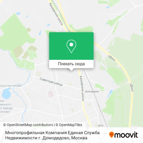 Карта Многопрофильная Компания Единая Служба Недвижимости г. Домодедово