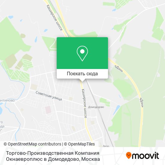 Карта Торгово-Производственная Компания Окнаевроплюс в Домодедово