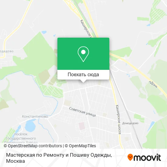 Карта Мастерская по Ремонту и Пошиву Одежды