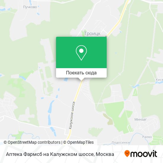 Карта Аптека Фармсб на Калужском шоссе