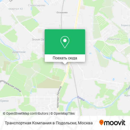 Карта Транспортная Компания в Подольске