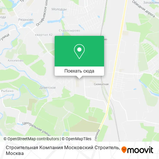Карта Строительная Компания Московский Строитель