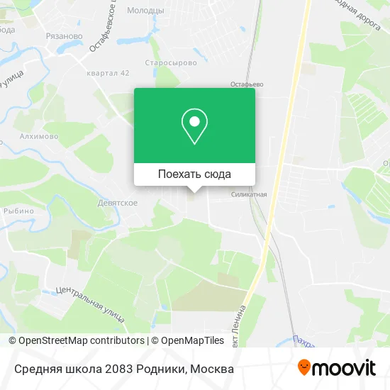 Карта Средняя школа 2083 Родники