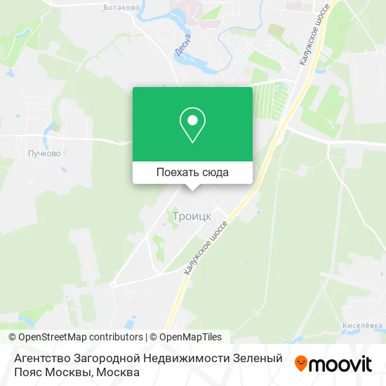 Карта Агентство Загородной Недвижимости Зеленый Пояс Москвы