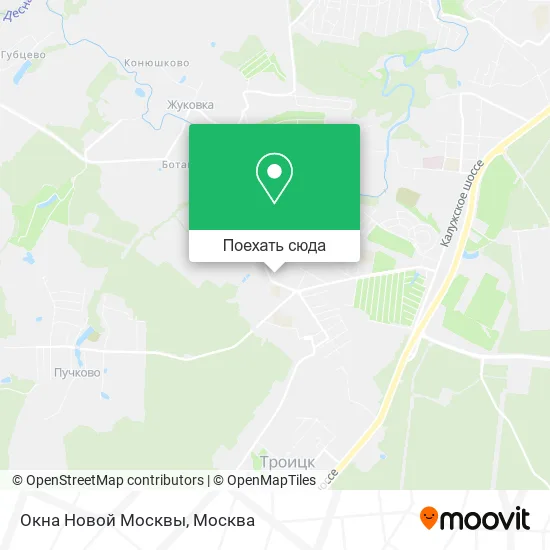Карта Окна Новой Москвы