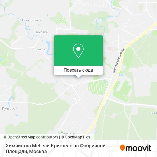 Карта Химчистка Мебели Кристель на Фабричной Площади