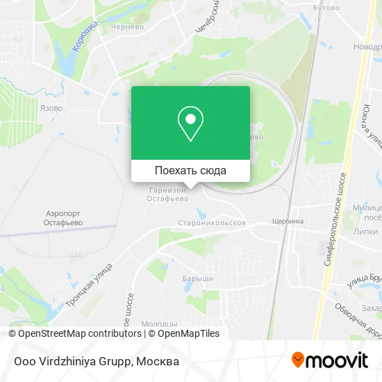 Карта Ooo Virdzhiniya Grupp