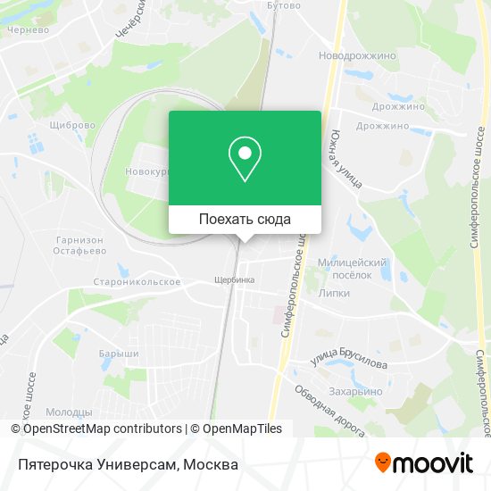 Карта Пятерочка Универсам