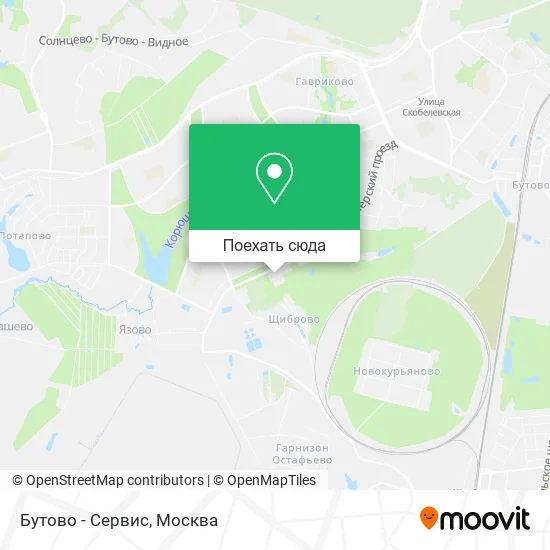 Карта Бутово - Сервис