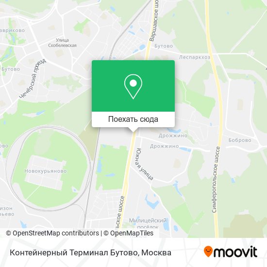 Карта Контейнерный Терминал Бутово