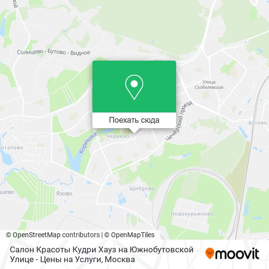 Карта Салон Красоты Кудри Хауз на Южнобутовской Улице - Цены на Услуги