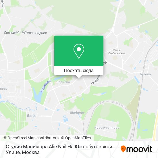 Карта Студия Маникюра Alie Nail На Южнобутовской Улице