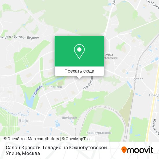 Карта Салон Красоты Геладис на Южнобутовской Улице