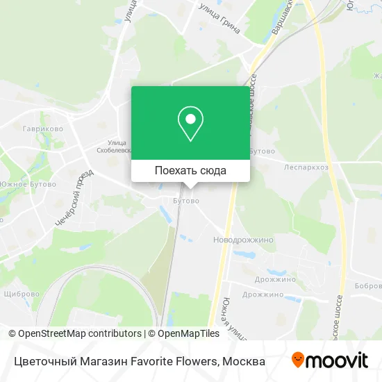 Карта Цветочный Магазин Favorite Flowers