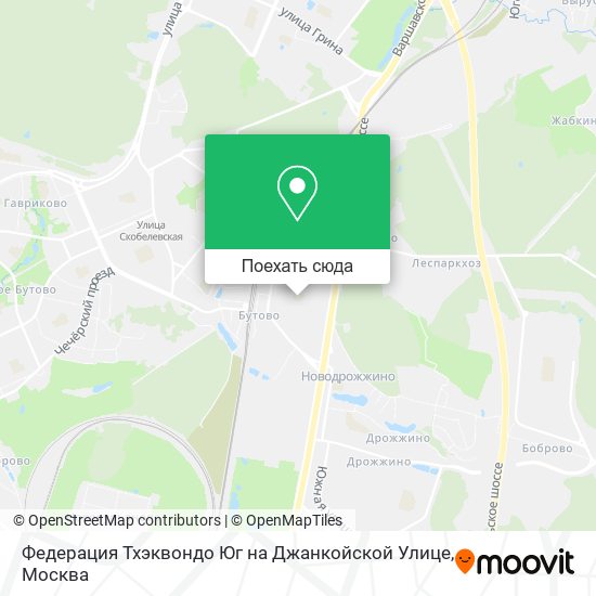 Карта Федерация Тхэквондо Юг на Джанкойской Улице