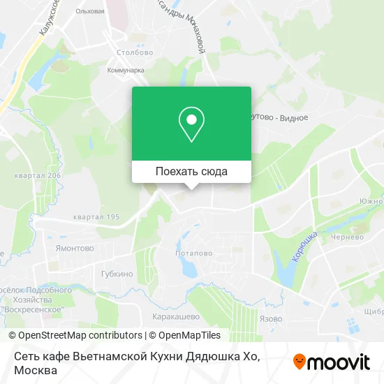 Карта Сеть кафе Вьетнамской Кухни Дядюшка Хо