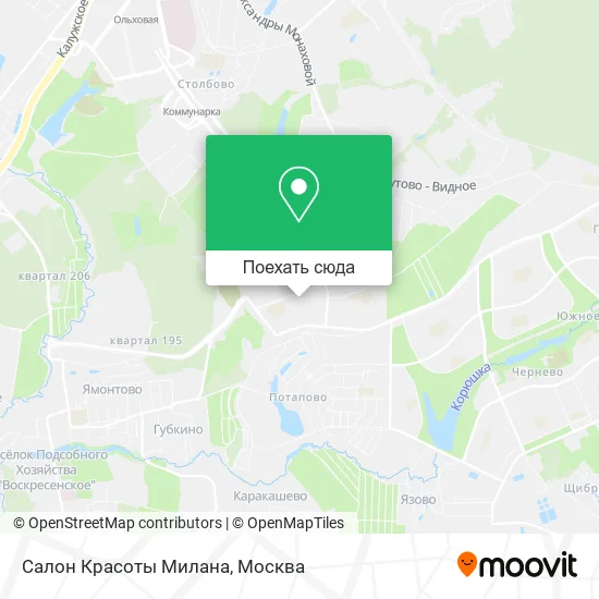 Карта Салон Красоты Милана