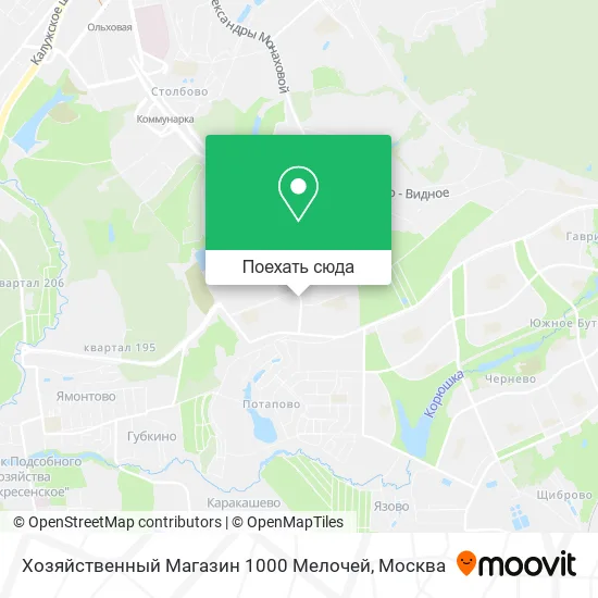Карта Хозяйственный Магазин 1000 Мелочей