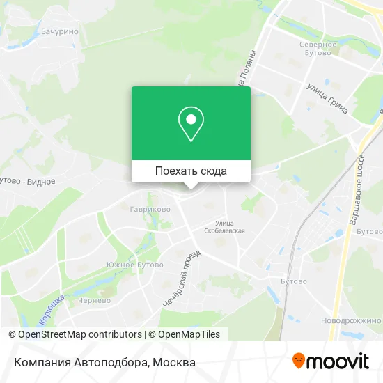 Карта Компания Автоподбора