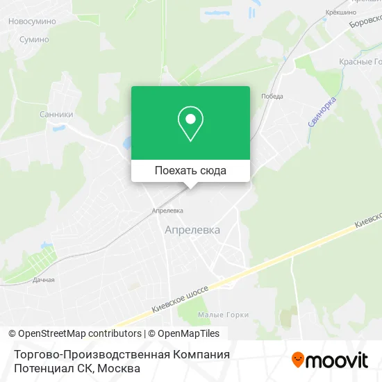 Карта Торгово-Производственная Компания Потенциал СК