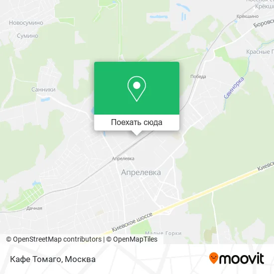 Карта Кафе Томаго