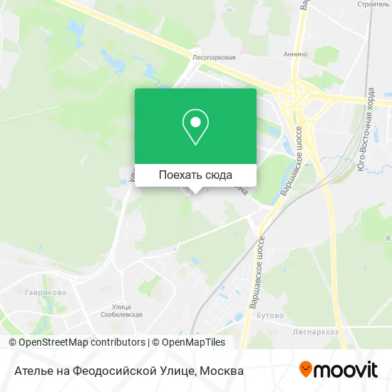 Карта Ателье на Феодосийской Улице