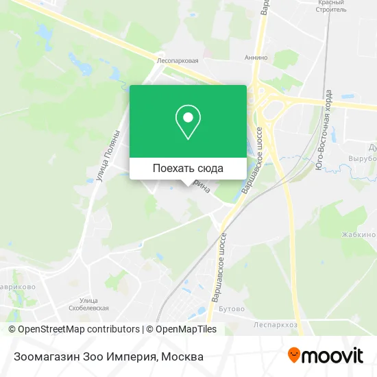 Карта Зоомагазин Зоо Империя