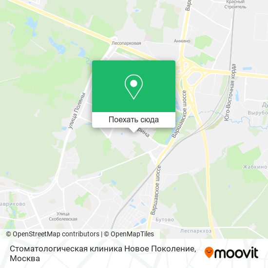 Карта Стоматологическая клиника Новое Поколение