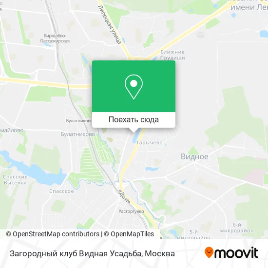Карта Загородный клуб Видная Усадьба