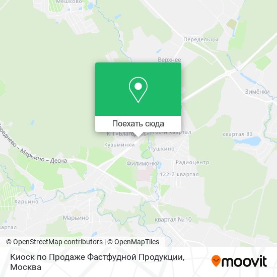 Карта Киоск по Продаже Фастфудной Продукции
