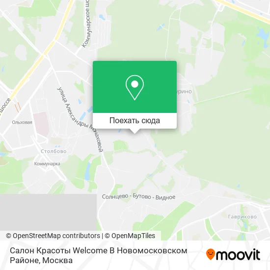 Карта Салон Красоты Welcome В Новомосковском Районе