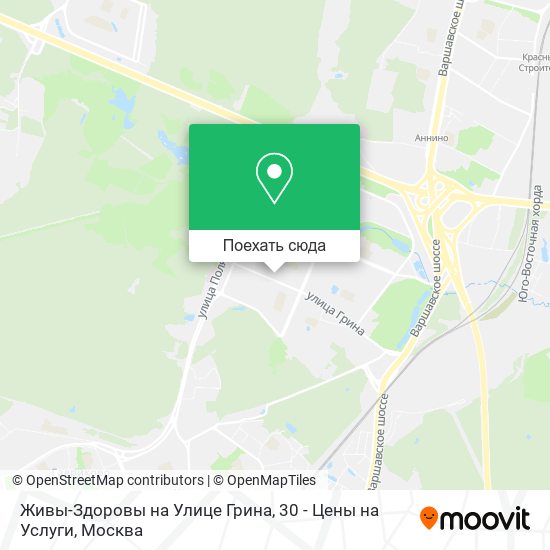 Карта Живы-Здоровы на Улице Грина, 30 - Цены на Услуги