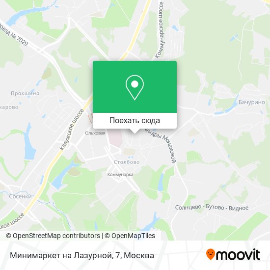 Карта Минимаркет на Лазурной, 7