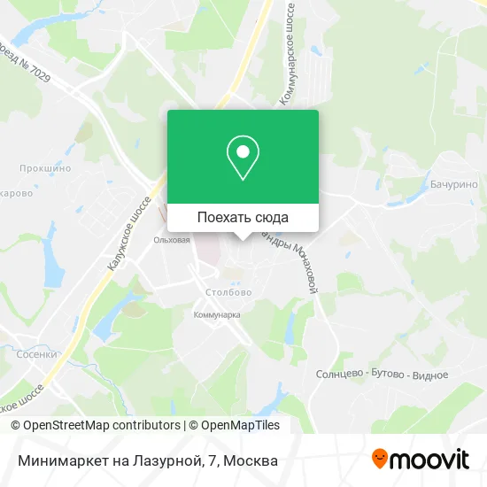 Карта Минимаркет на Лазурной, 7