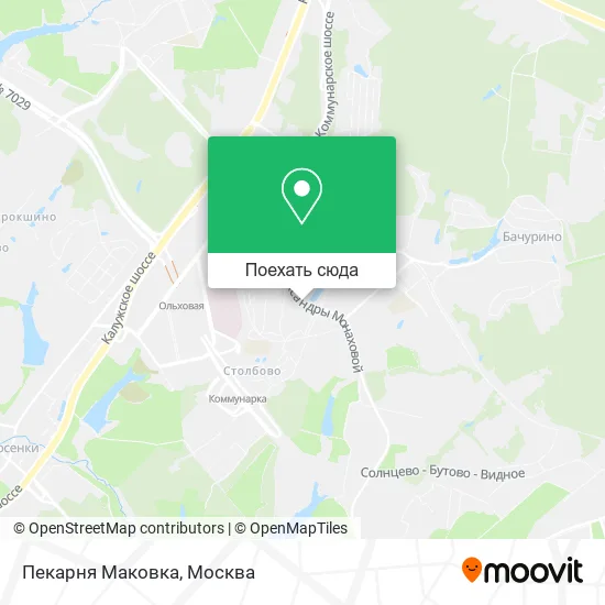 Карта Пекарня Маковка