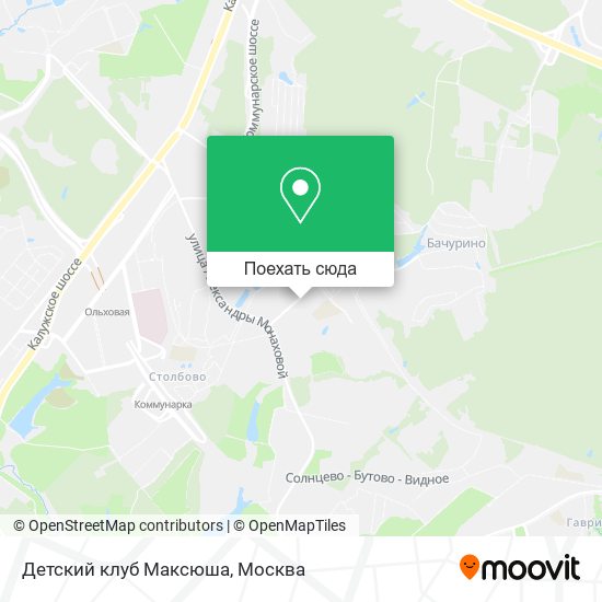 Карта Детский клуб Максюша