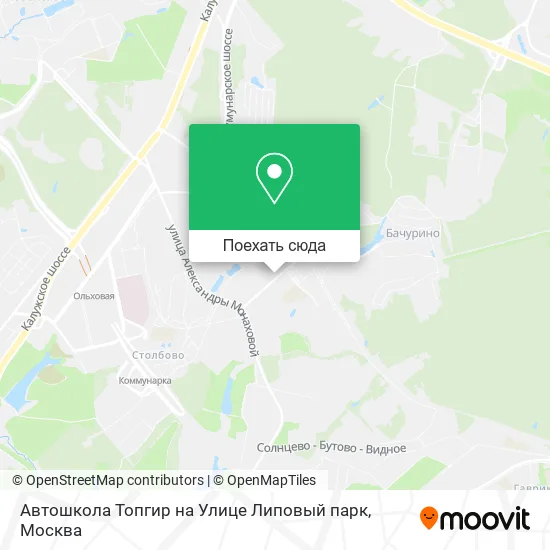 Карта Автошкола Топгир на Улице Липовый парк