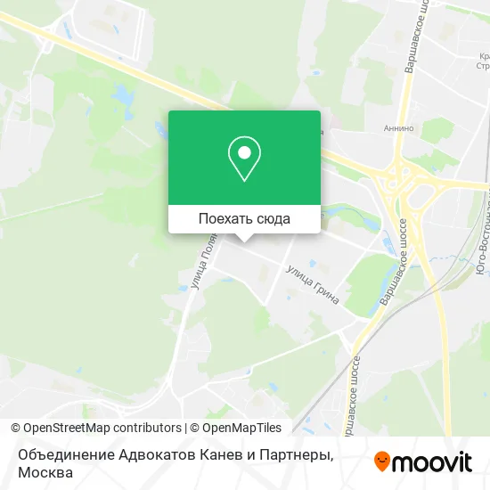 Карта Объединение Адвокатов Канев и Партнеры