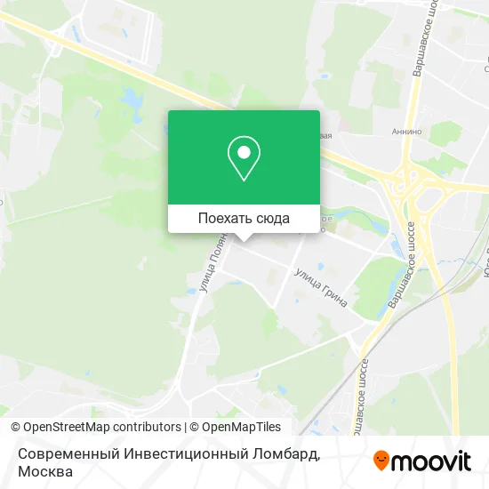 Карта Современный Инвестиционный Ломбард