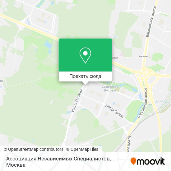 Карта Ассоциация Независимых Специалистов
