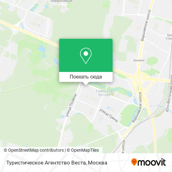 Карта Туристическое Агентство Веста