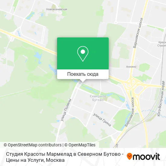 Карта Студия Красоты Мармелад в Северном Бутово - Цены на Услуги