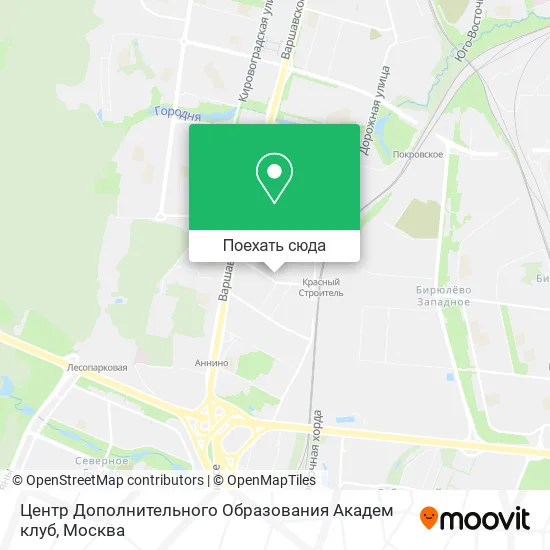 Карта Центр Дополнительного Образования Академ клуб