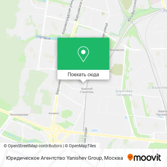 Карта Юридическое Агентство Yanishev Group