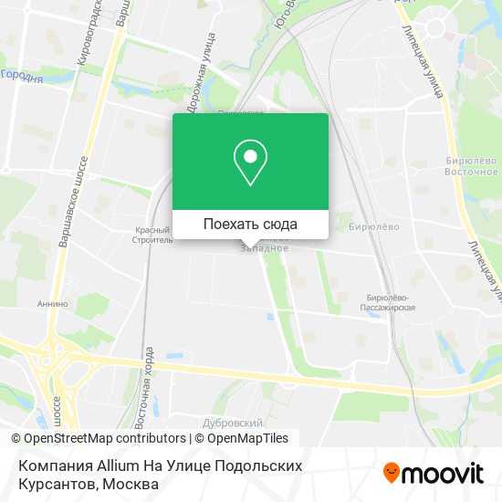 Карта Компания Allium На Улице Подольских Курсантов