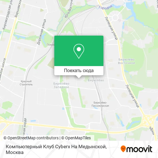 Карта Компьютерный Клуб Cyberx На Медынской
