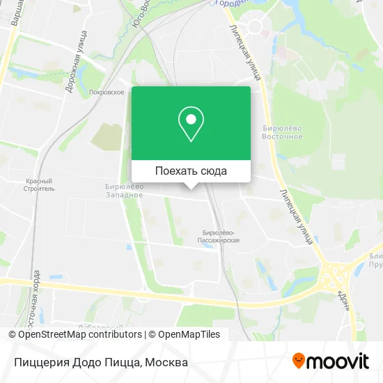 Карта Пиццерия Додо Пицца