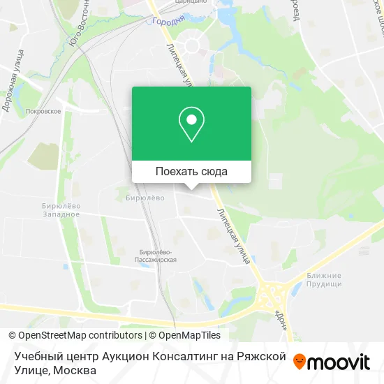 Карта Учебный центр Аукцион Консалтинг на Ряжской Улице