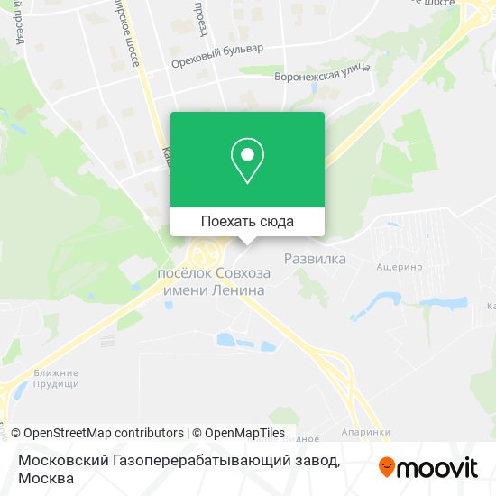 Карта Московский Газоперерабатывающий завод